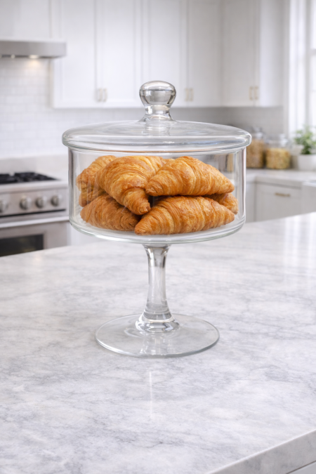 مضيفة تقديم شفاف بساق